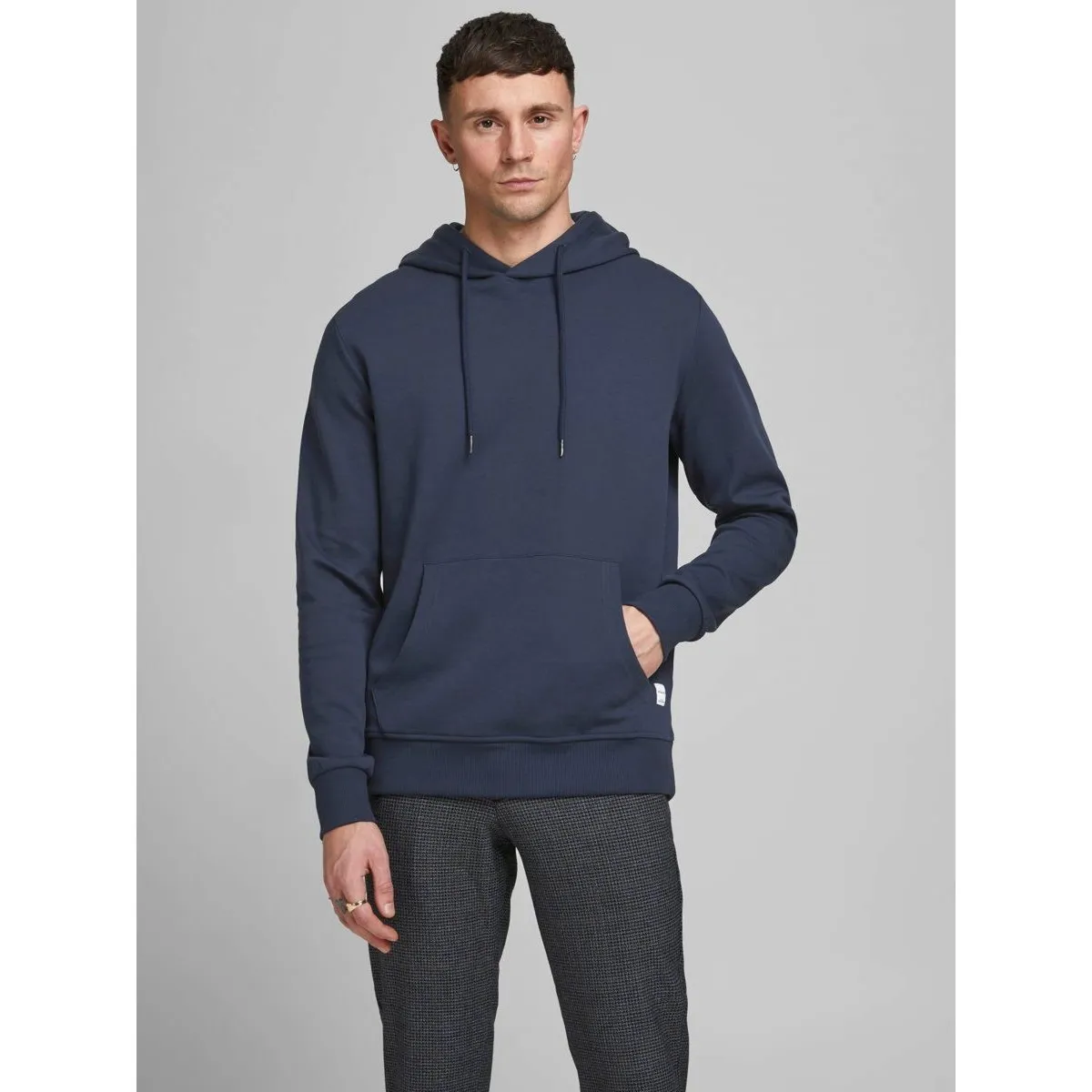 12182537 BASIC SWEAT HOOD-NAVY BLAZER