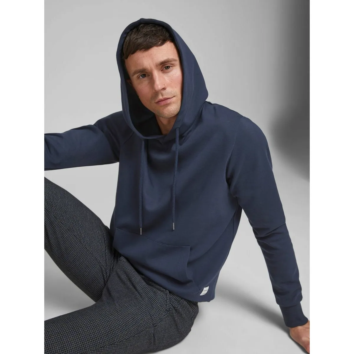 12182537 BASIC SWEAT HOOD-NAVY BLAZER