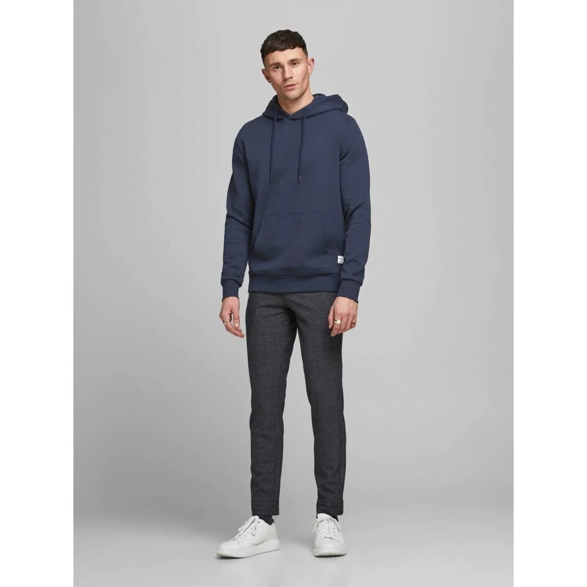 12182537 BASIC SWEAT HOOD-NAVY BLAZER