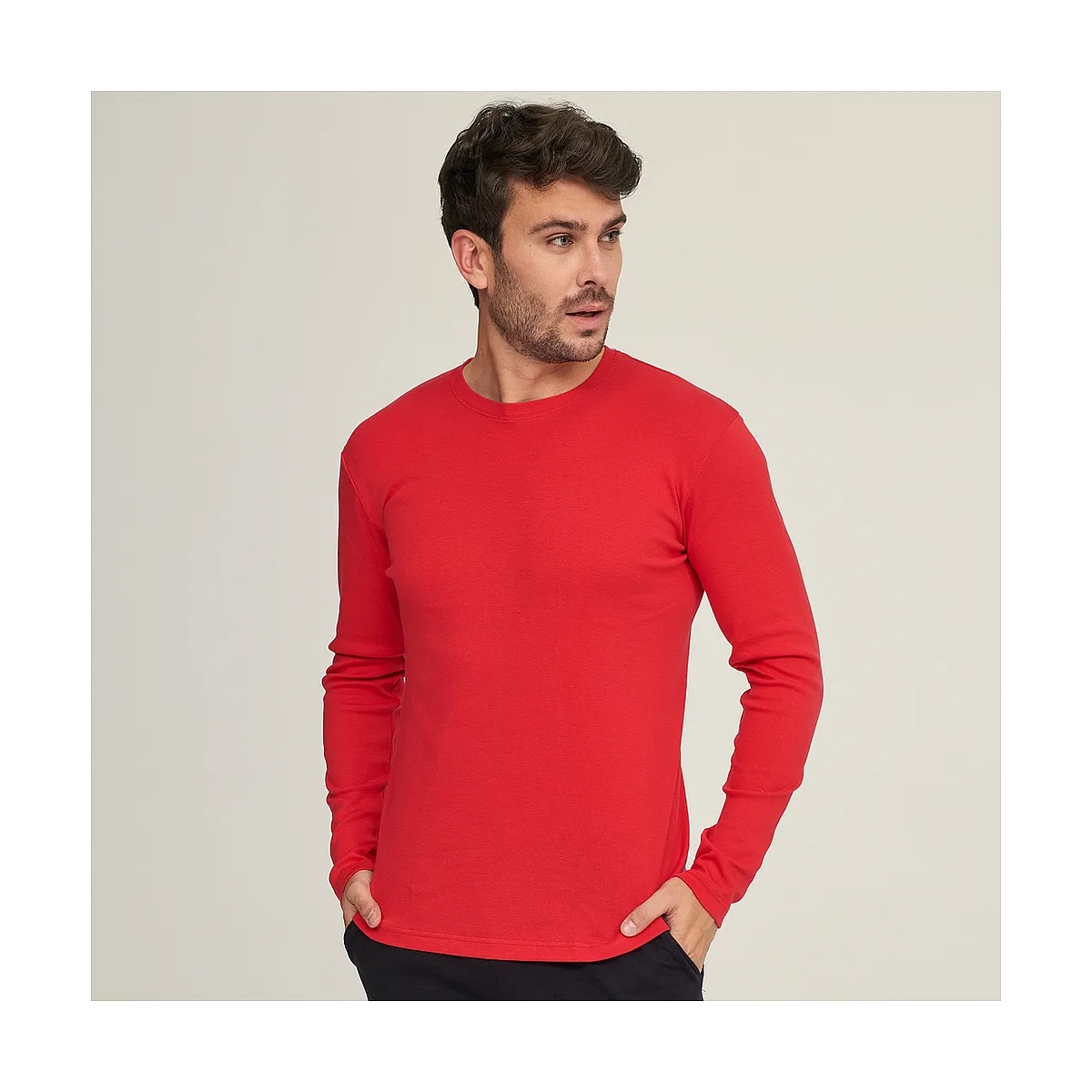 7450 NATURAL COTTON LONG SLEEVE T-SHIRT