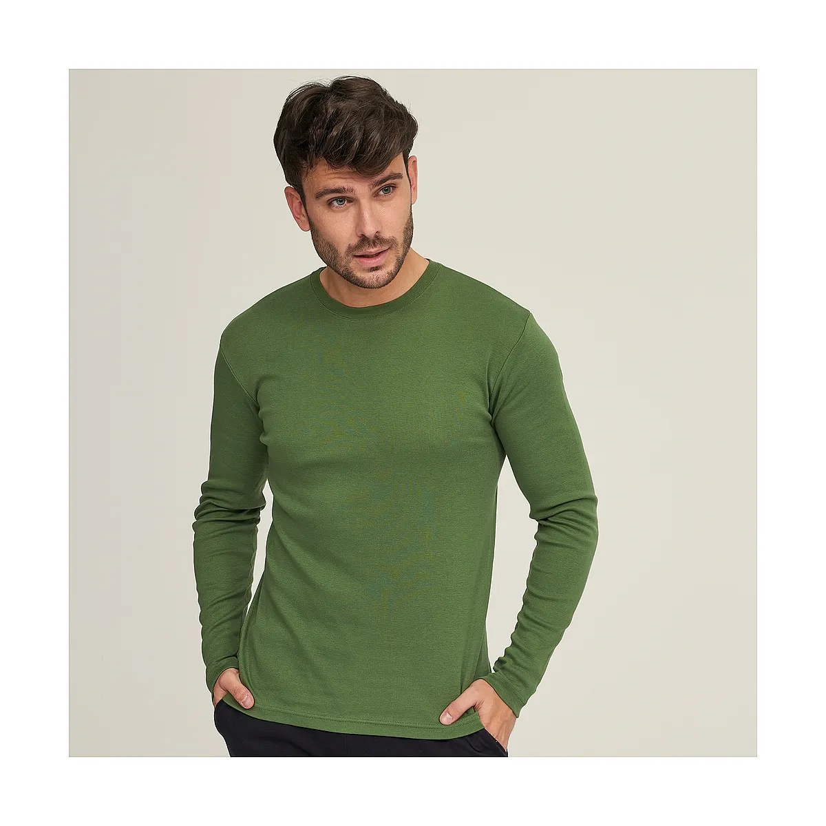 7450 NATURAL COTTON LONG SLEEVE T-SHIRT