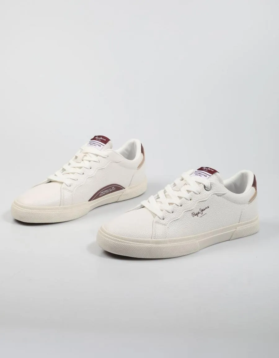  baskets PEPE JEANS Kenton Basic Pls31409 en Blanc 80359