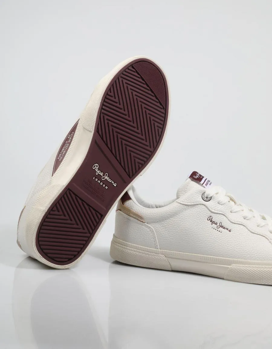  baskets PEPE JEANS Kenton Basic Pls31409 en Blanc 80359