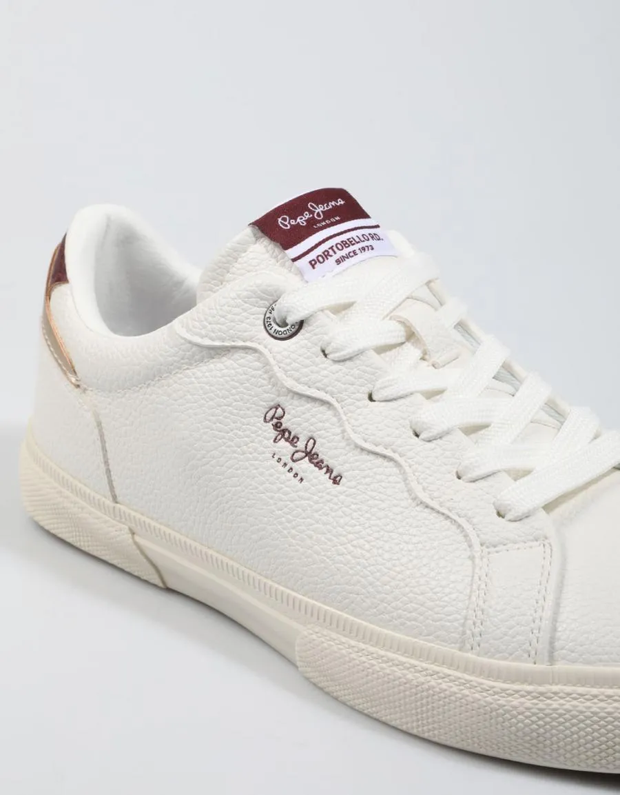  baskets PEPE JEANS Kenton Basic Pls31409 en Blanc 80359