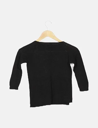 Benetton Jersey negro detalle brillo