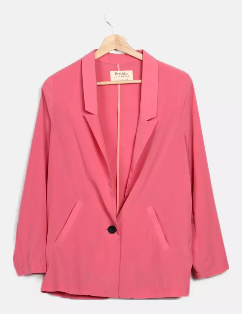 Bershka Blazer rosa fluida