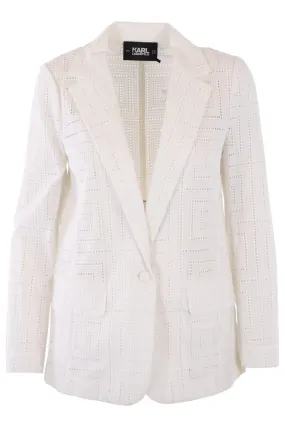 Blazer blanco bordado