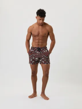 Borg Print Swim Shorts