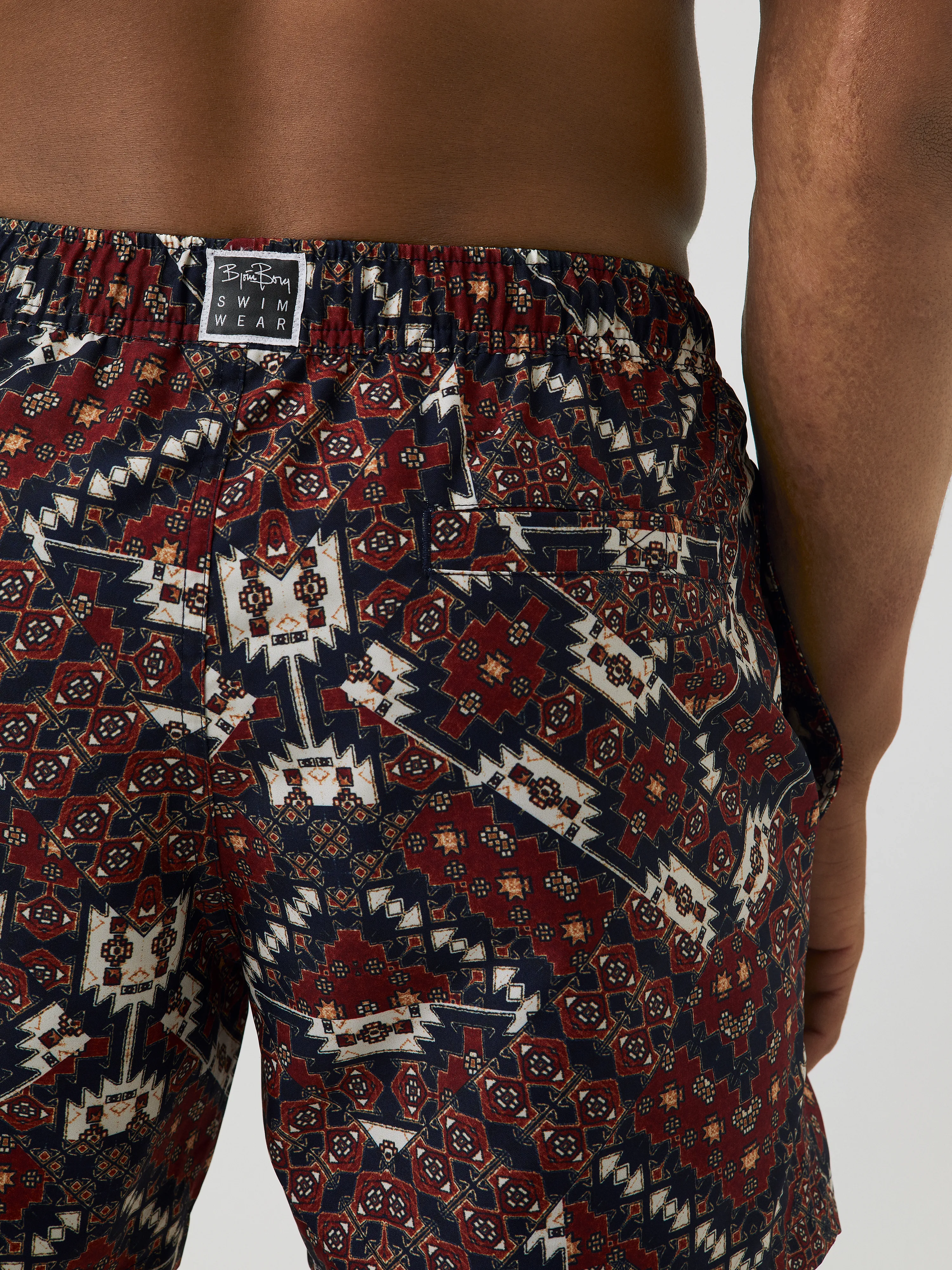 Borg Print Swim Shorts