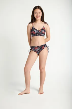 Braga bikini menstrual adolescente lazos Jungle Palm Black