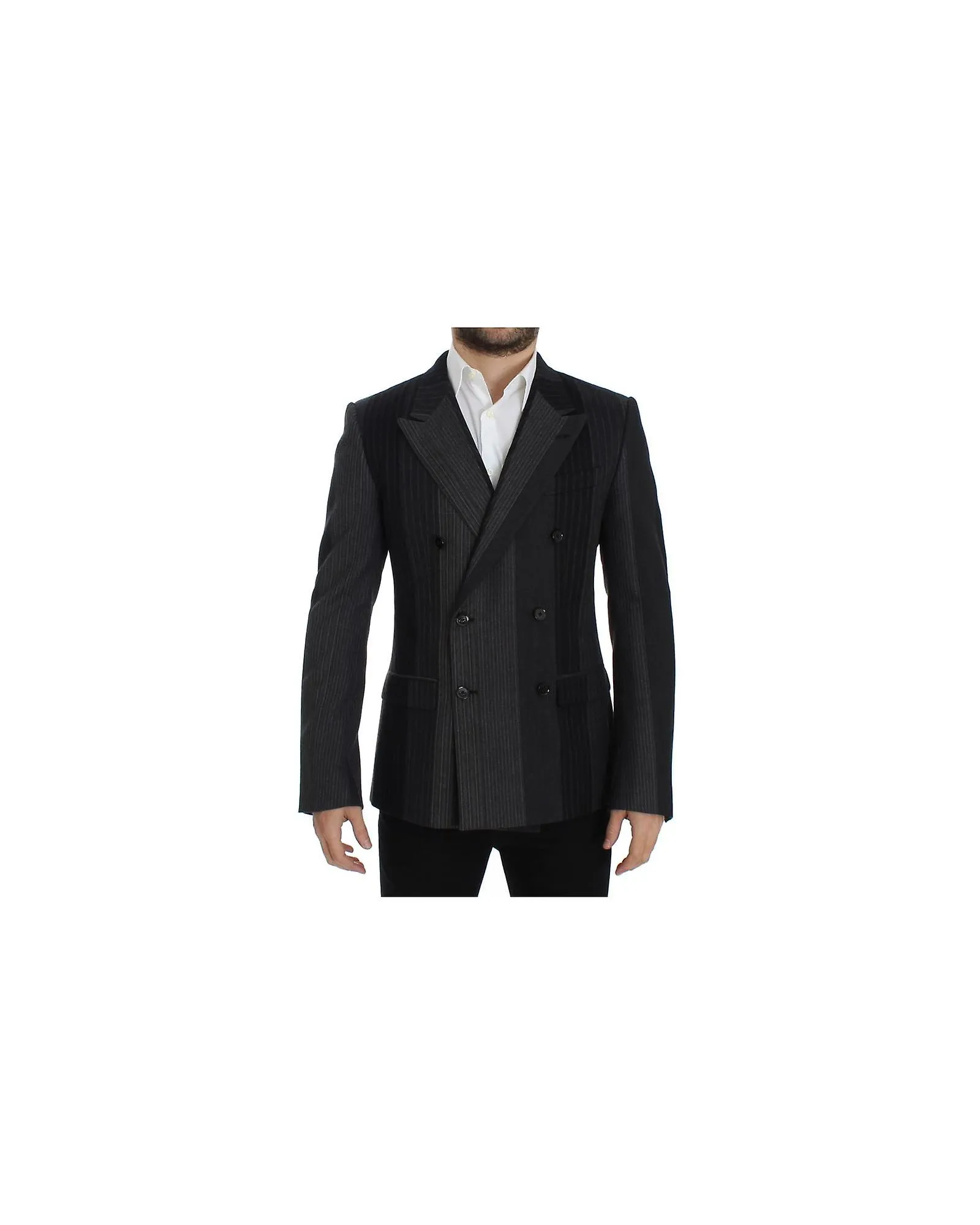 Dolce & Gabbana Exclusive Italian Double Breasted Wool Stretch Blazer