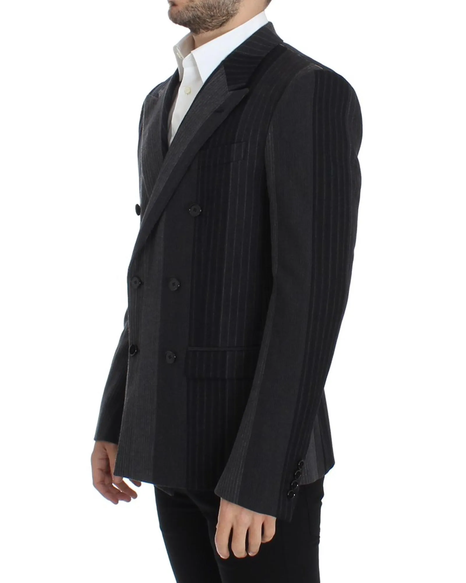 Dolce & Gabbana Exclusive Italian Double Breasted Wool Stretch Blazer