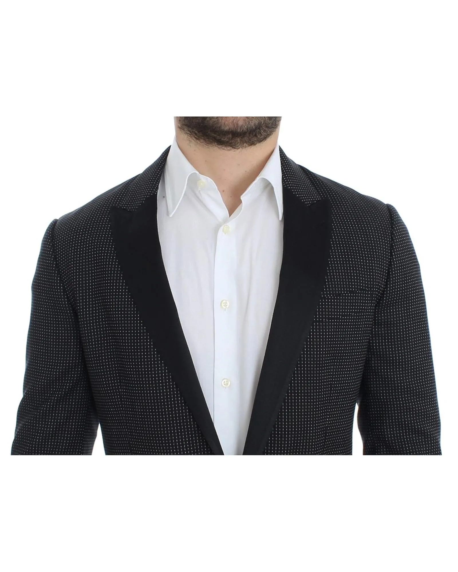 Dolce & Gabbana Polka Dotted Slim Fit Blazer