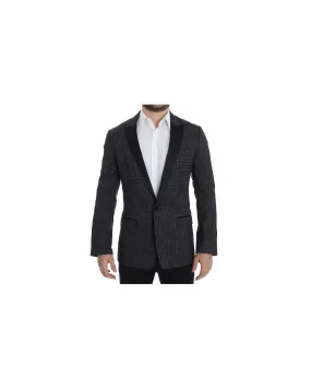 Dolce & Gabbana Polka Dotted Slim Fit Blazer