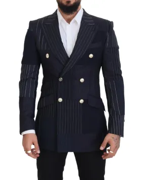 Dolce & Gabbana Wool Patchwork Double Breasted Blazer