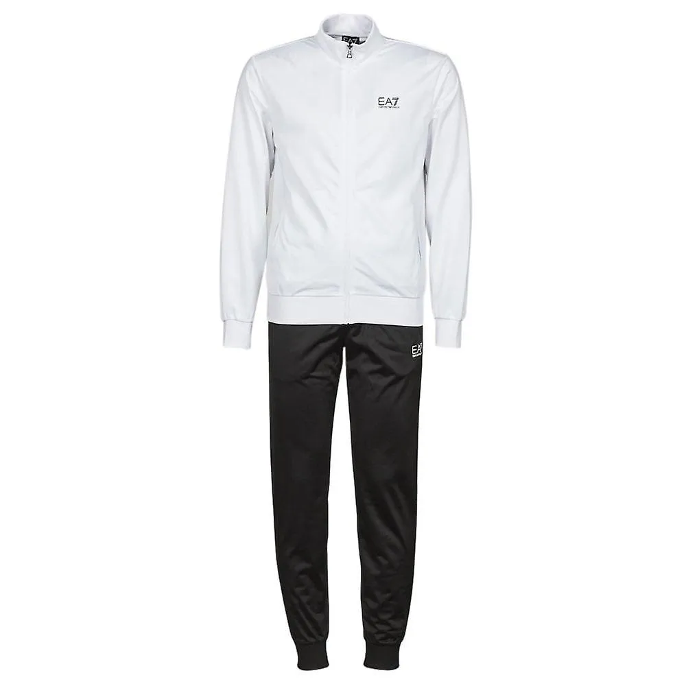 EA7 Emporio Armani Ea7 para hombre | Emporio Armani 8npv71 Pj08z Core Track Top Jogger Conjunto de chándal - Blanco/negro