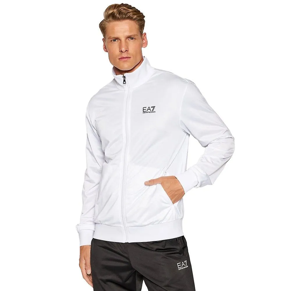 EA7 Emporio Armani Ea7 para hombre | Emporio Armani 8npv71 Pj08z Core Track Top Jogger Conjunto de chándal - Blanco/negro