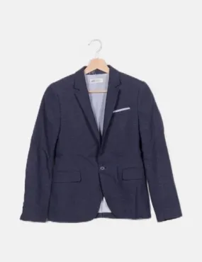 H&M Blazer azul marino hombreras