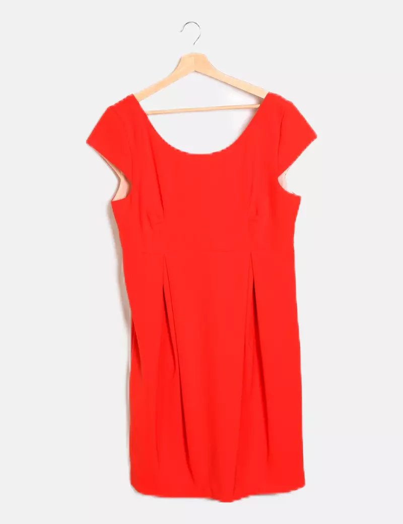 Hoss Intropia Vestido rojo frunce