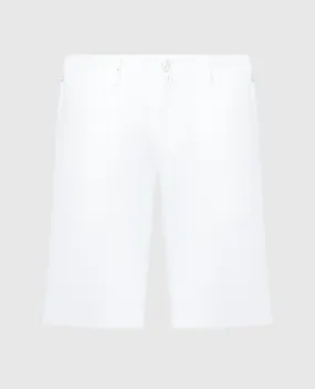 Kiton White shorts with silk