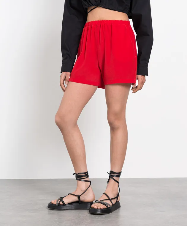 Lavi Silk red shorts