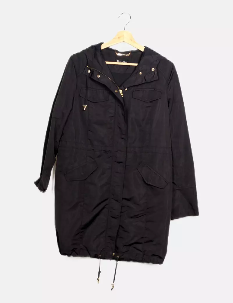 Massimo Dutti Parka con capucha negra