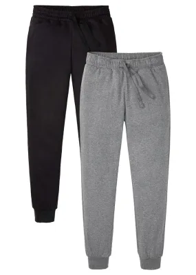 Pantalón de chándal Gris jaspeado+negro