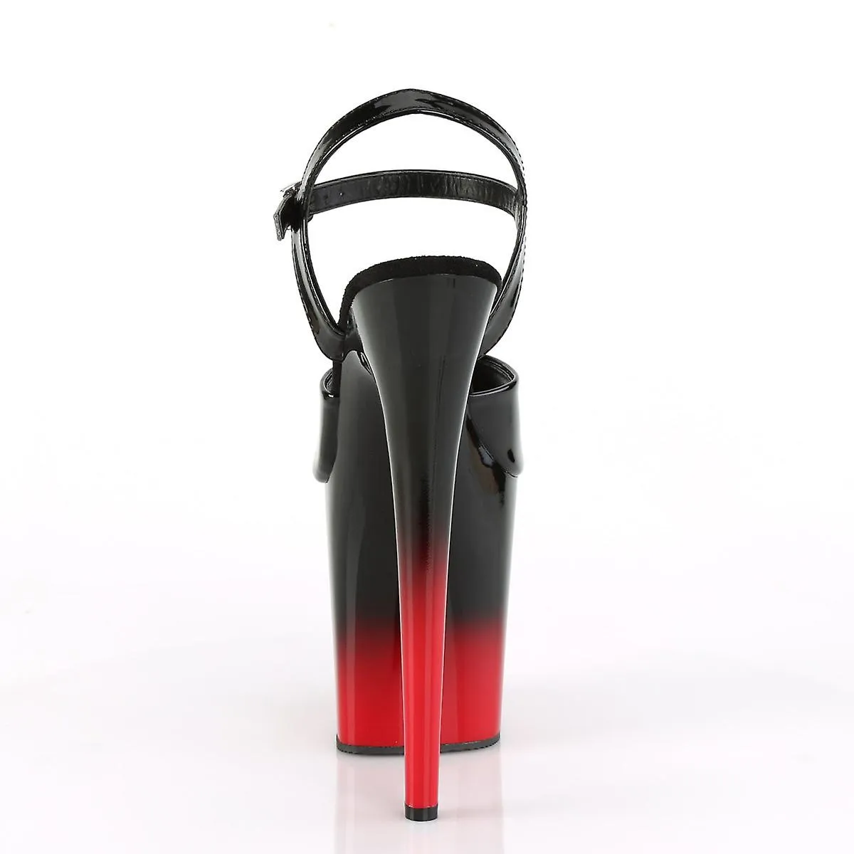 Sandalias de mujer Pleaser flamingo-809br-h blk pat/blk-red