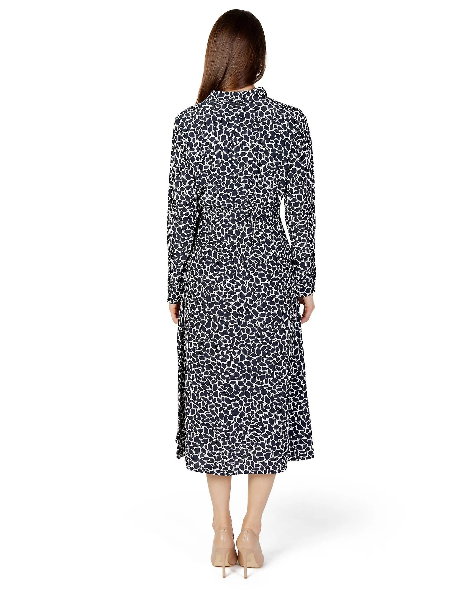 Street One Print V-Neck Long Sleeve Dress