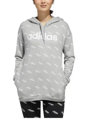 sudadera adidas logo gris mujer