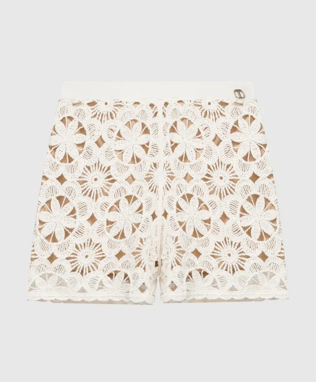 Twinset Beige lace shorts