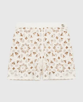 Twinset Beige lace shorts