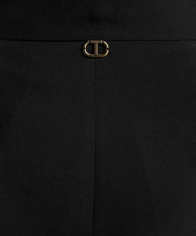 Twinset Black shorts with lapels