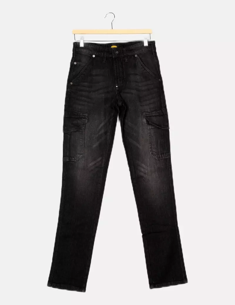 Utility Pantalón cargo denim negro