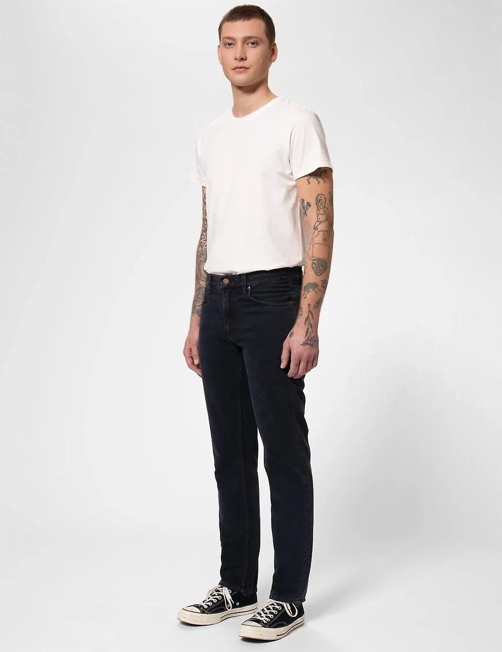 Vaqueros nudie para hombre Gritty Jackson Jeans - Black Forest Wash