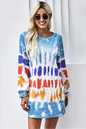 Vestido jersey azul Tie & Dye